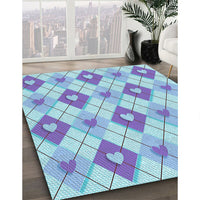 Patterned Blue Rug, pat246lblu