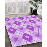 Patterned Blossom Pink Rug, pat246pur