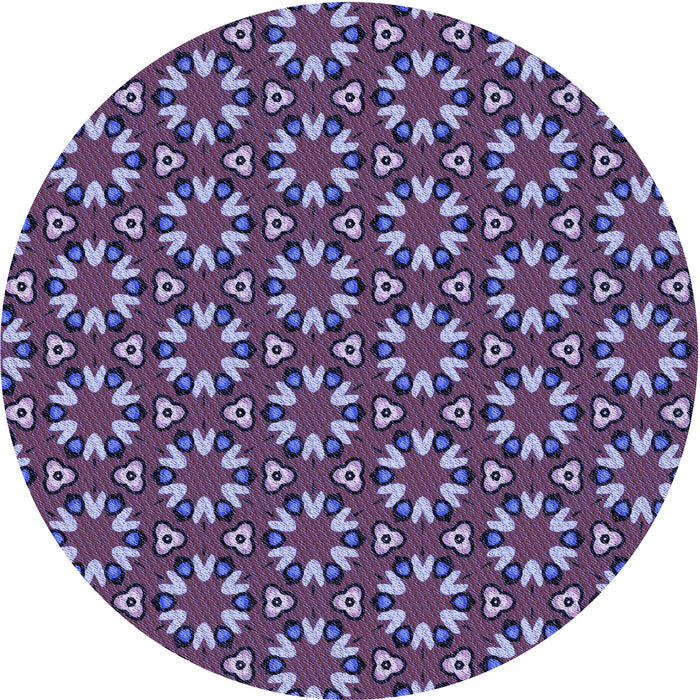 Square Patterned Plum Purple Rug, pat2460blu