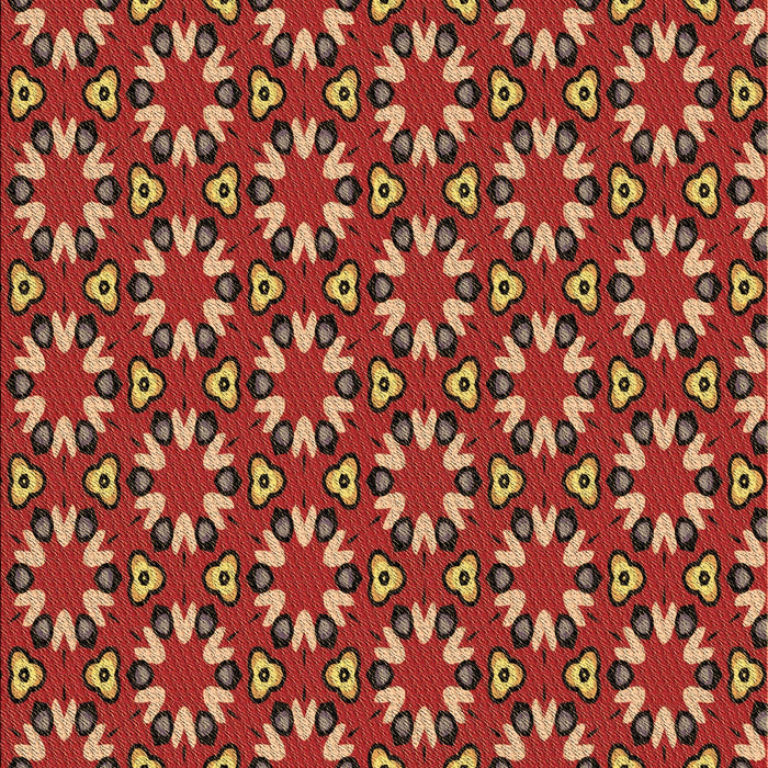 Machine Washable Transitional Red Rug, wshpat2460brn