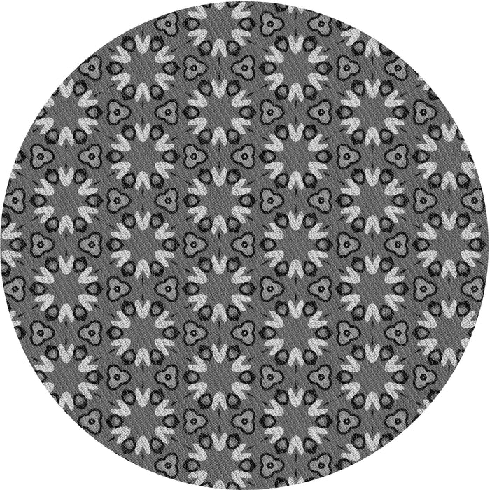 Square Patterned Gunmetal Gray Rug, pat2460gry