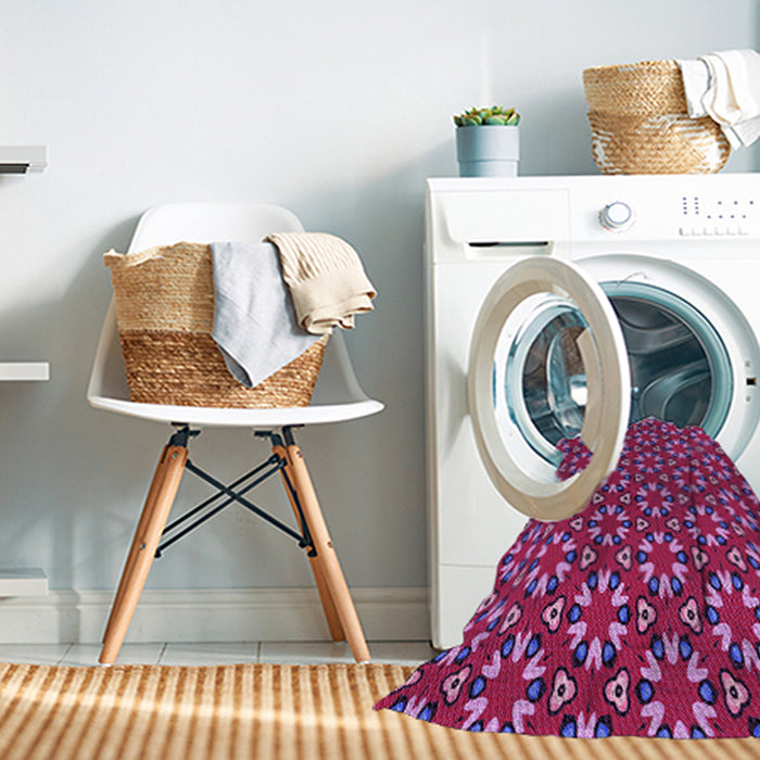 Machine Washable Transitional Raspberry Red Rug in a Washing Machine, wshpat2460pur