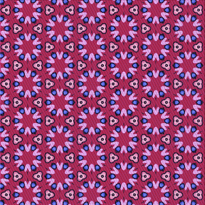 Round Machine Washable Transitional Raspberry Red Rug, wshpat2460pur