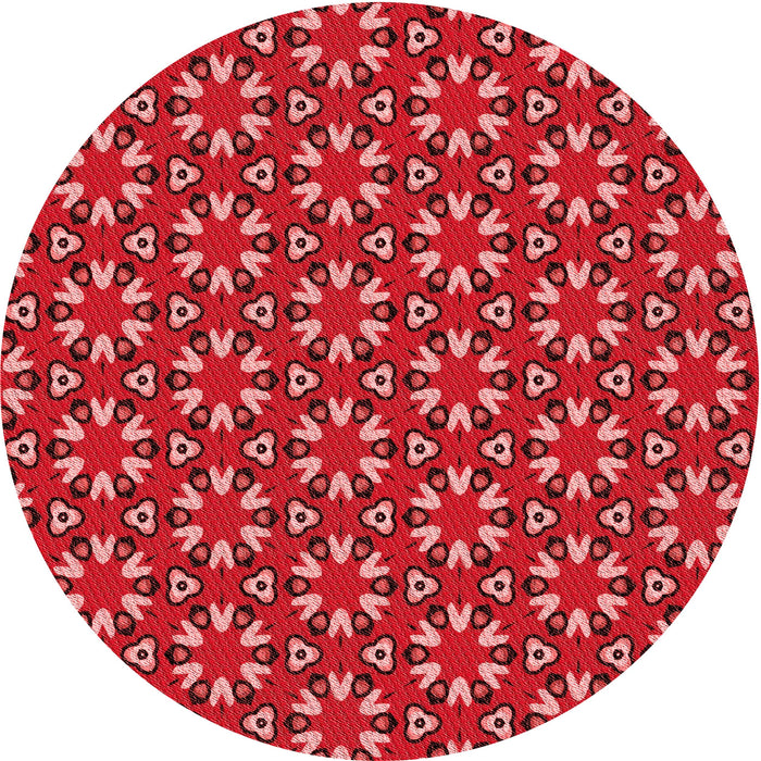 Square Machine Washable Transitional Red Rug in a Living Room, wshpat2460rd