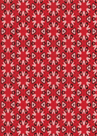 Machine Washable Transitional Red Rug, wshpat2460rd