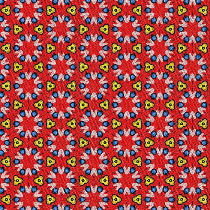 Square Patterned Red Novelty Rug, pat2460