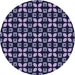 Square Patterned Night Blue Rug, pat2461blu