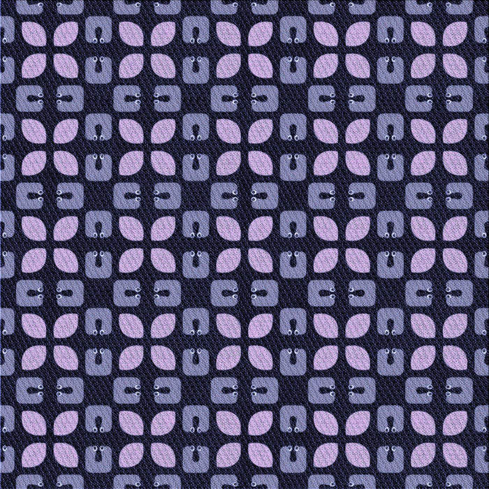 Round Patterned Night Blue Rug, pat2461blu