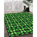 Patterned Lime Green Rug in Family Room, pat2461grn