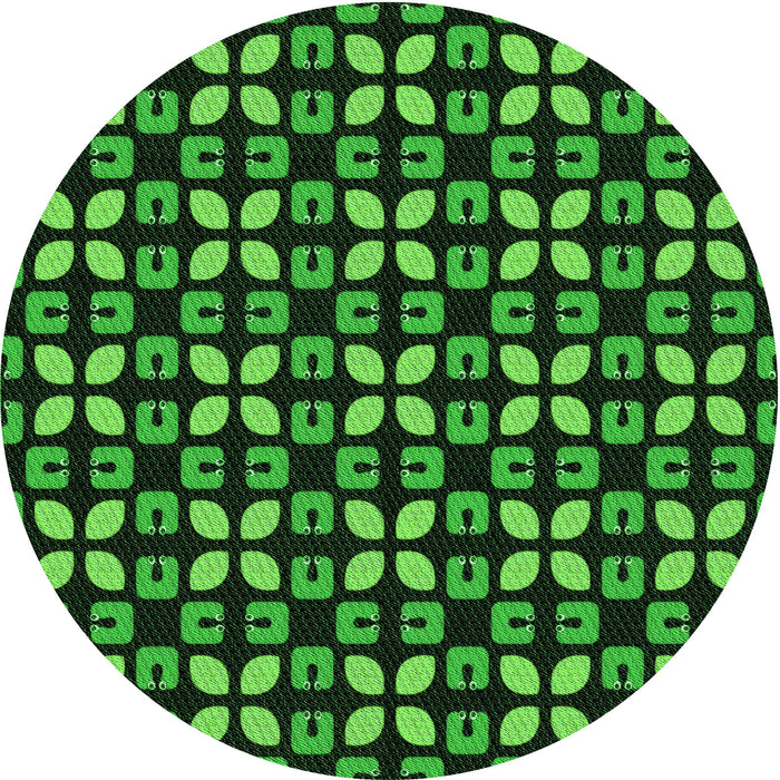 Square Patterned Lime Green Rug, pat2461grn
