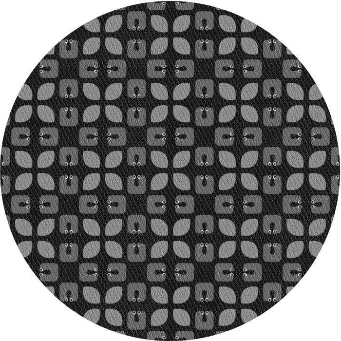 Square Machine Washable Transitional Midnight Gray Rug in a Living Room, wshpat2461gry