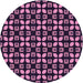 Square Machine Washable Transitional Dark Hot Pink Rug in a Living Room, wshpat2461pur