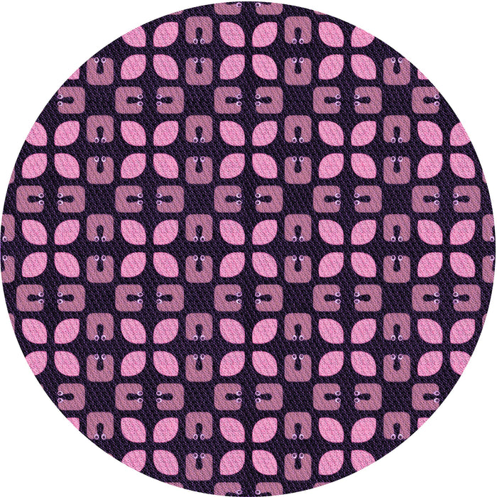 Square Patterned Dark Hot Pink Rug, pat2461pur