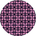 Square Patterned Dark Hot Pink Rug, pat2461pur