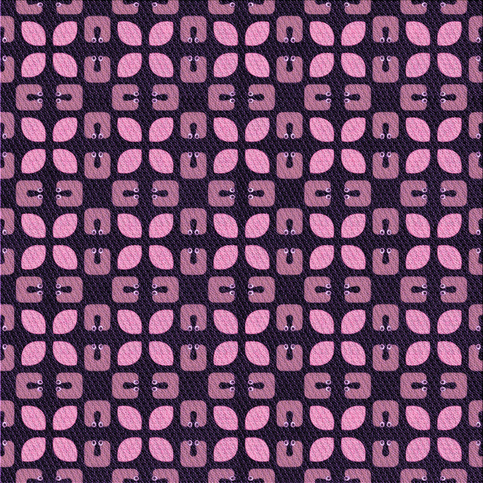 Round Patterned Dark Hot Pink Rug, pat2461pur