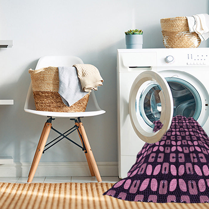 Machine Washable Transitional Dark Hot Pink Rug in a Washing Machine, wshpat2461pur