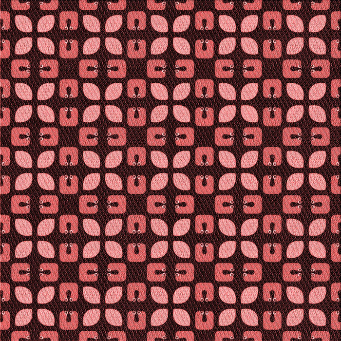 Round Patterned Red Rug, pat2461rd