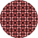 Square Machine Washable Transitional Red Rug in a Living Room, wshpat2461rd