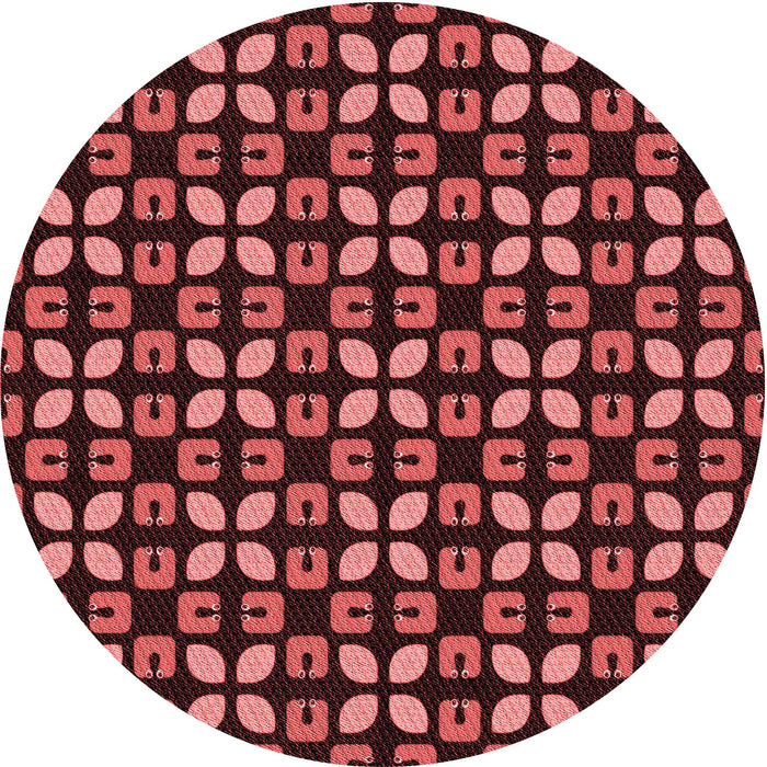 Square Patterned Red Rug, pat2461rd