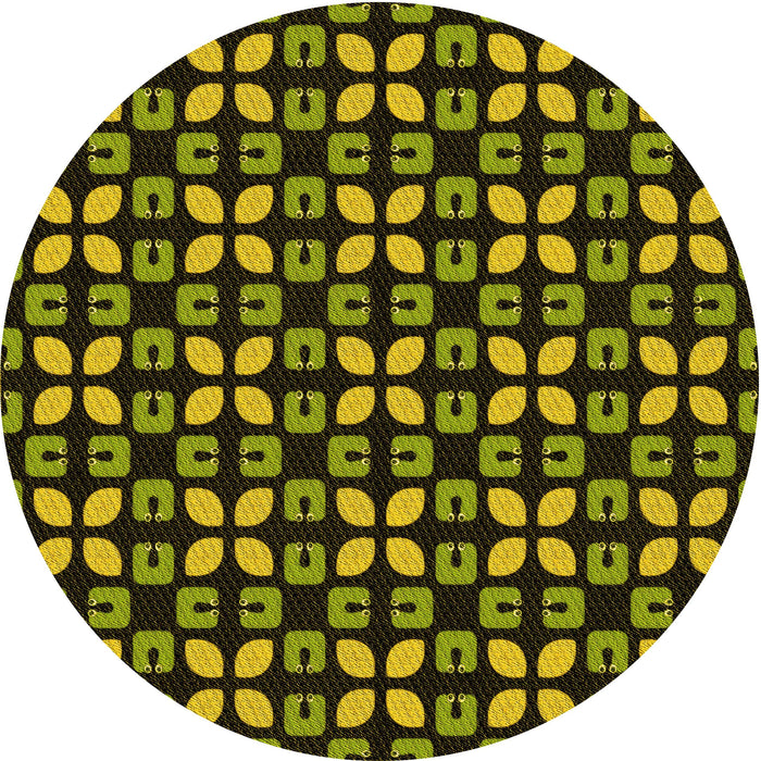 Square Patterned Midnight Gray Rug, pat2461yw