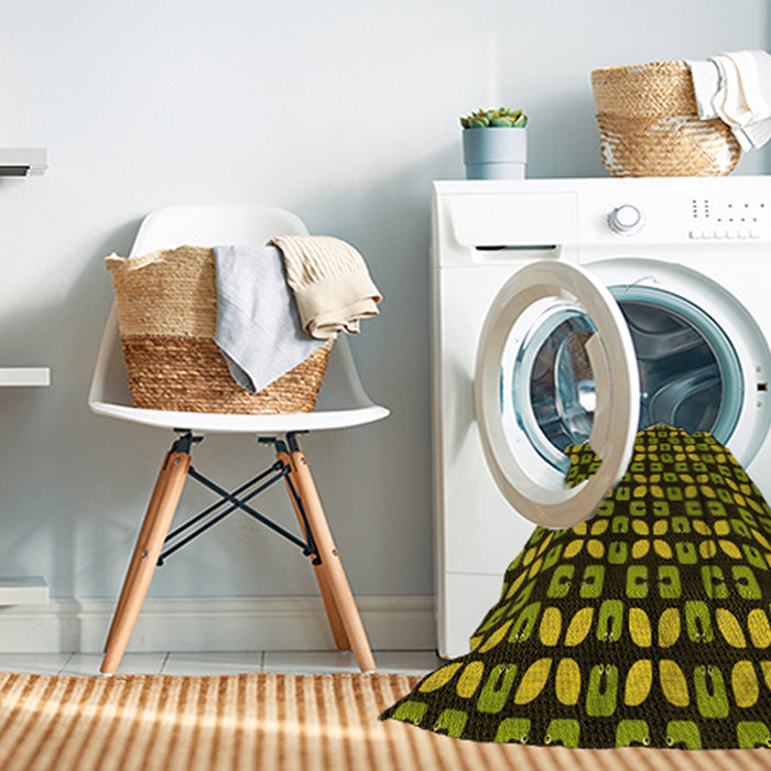 Machine Washable Transitional Midnight Gray Rug in a Washing Machine, wshpat2461yw