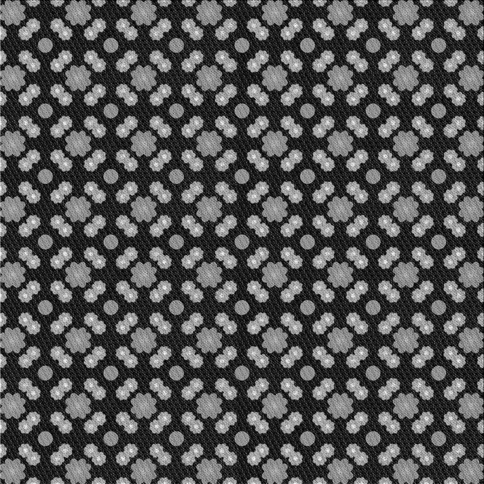 Round Patterned Midnight Gray Rug, pat2462gry