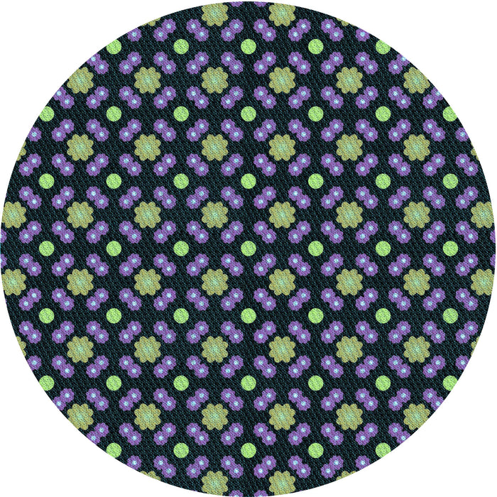 Square Machine Washable Transitional Night Blue Rug in a Living Room, wshpat2462lblu