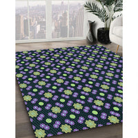 Patterned Night Blue Rug, pat2462lblu