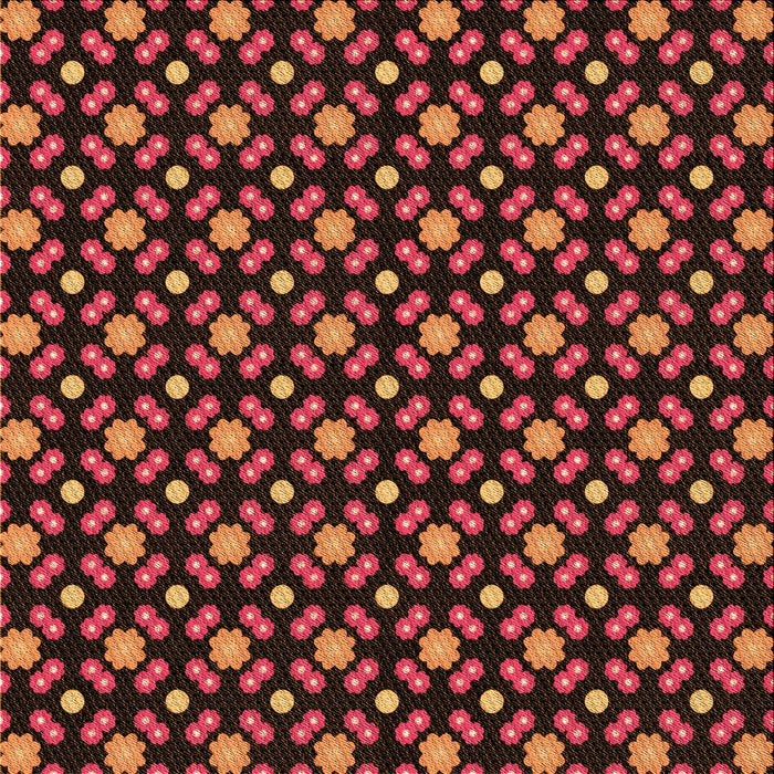 Round Patterned Red Rug, pat2462org