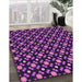 Machine Washable Transitional Orchid Purple Rug in a Family Room, wshpat2462pur