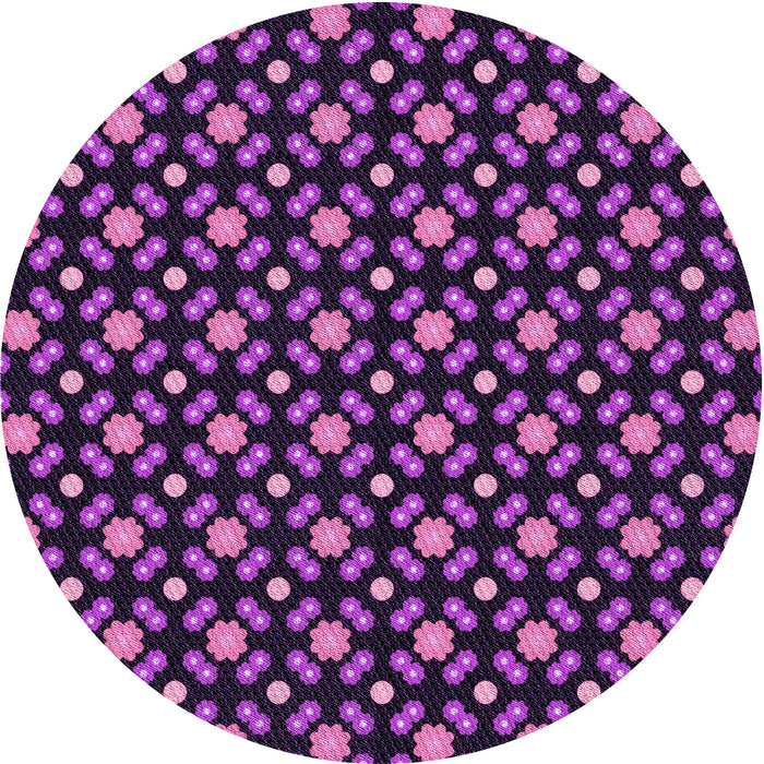 Square Patterned Orchid Purple Rug, pat2462pur