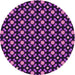 Square Patterned Orchid Purple Rug, pat2462pur