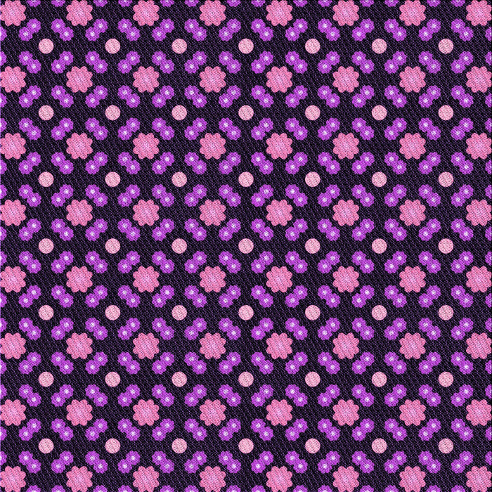 Round Patterned Orchid Purple Rug, pat2462pur