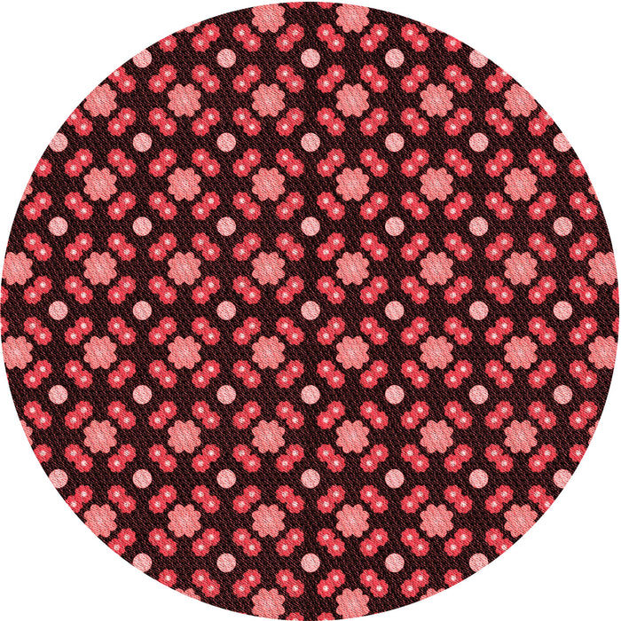 Square Patterned Maroon Red Rug, pat2462rd