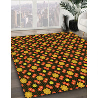 Patterned Red Rug, pat2462yw