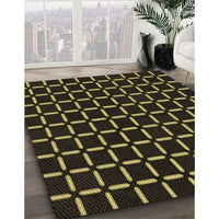 Patterned Black Rug, pat2463brn