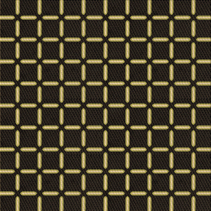 Round Patterned Black Rug, pat2463brn