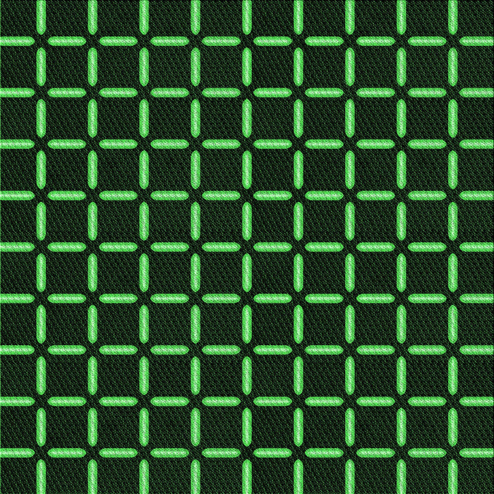 Round Machine Washable Transitional Black Rug, wshpat2463grn