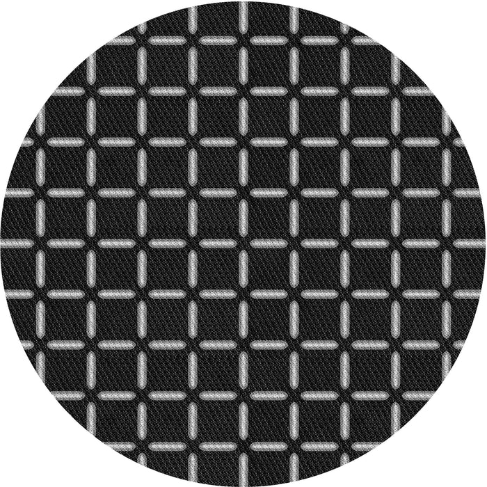 Square Machine Washable Transitional Black Rug in a Living Room, wshpat2463gry