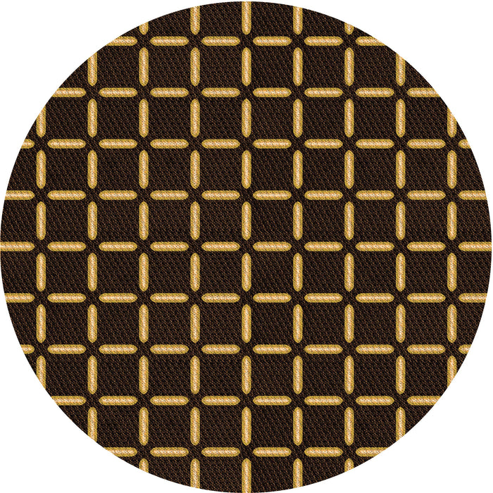 Square Patterned Midnight Gray Rug, pat2463org