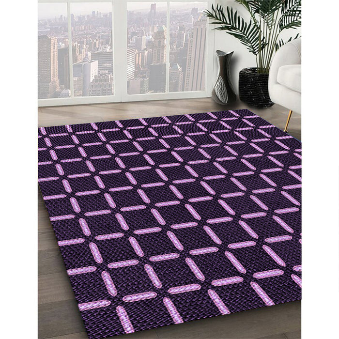 Machine Washable Transitional Orchid Purple Rug in a Family Room, wshpat2463pur