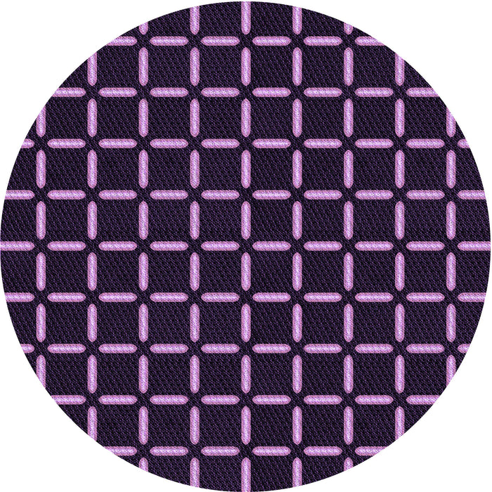 Square Patterned Orchid Purple Rug, pat2463pur