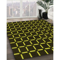 Patterned Black Rug, pat2463yw