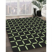 Patterned Black Novelty Rug, pat2463