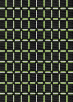 Patterned Black Novelty Rug, pat2463