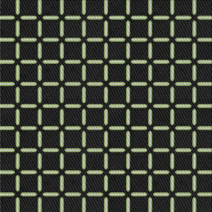 Square Patterned Black Novelty Rug, pat2463