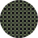 Sideview of Patterned Black Novelty Rug, pat2463