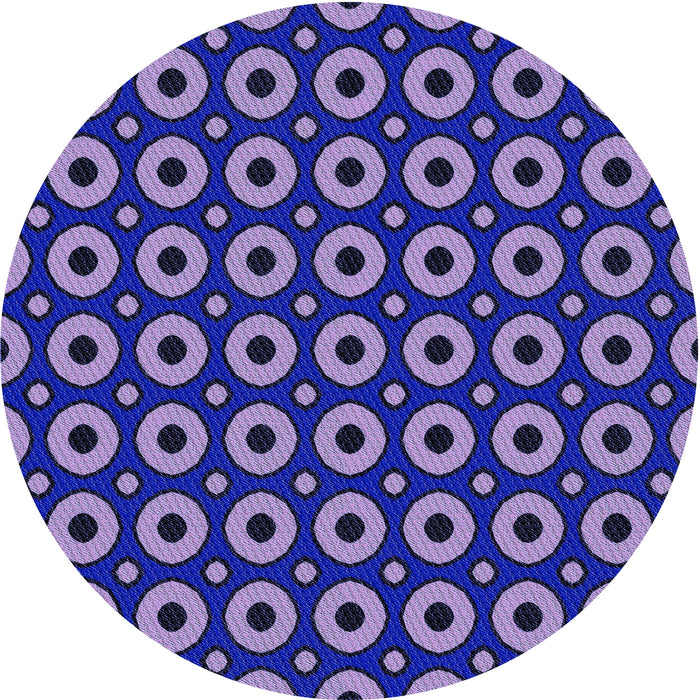 Square Patterned Earth Blue Rug, pat2464blu