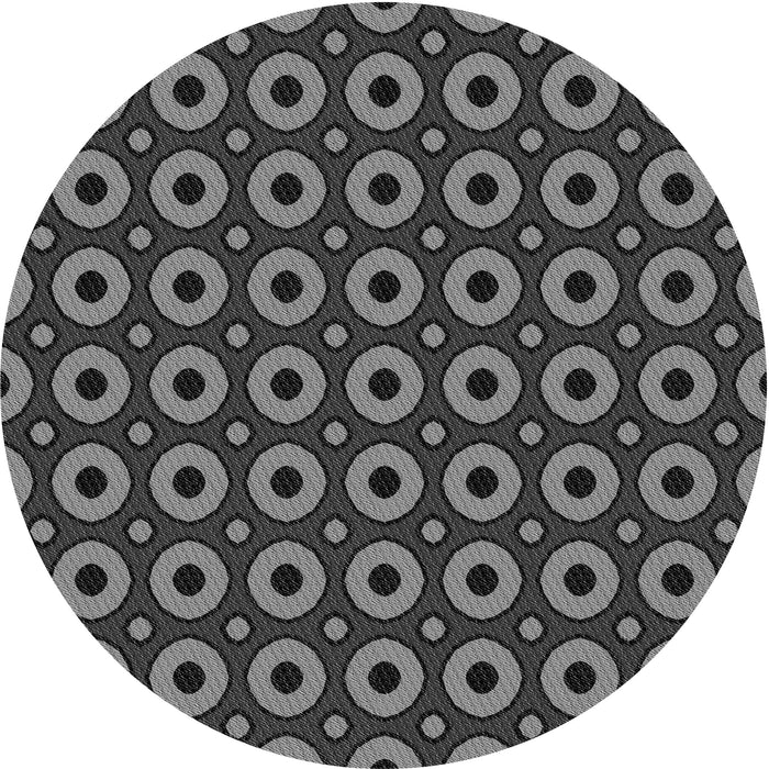 Square Machine Washable Transitional Charcoal Black Rug in a Living Room, wshpat2464gry