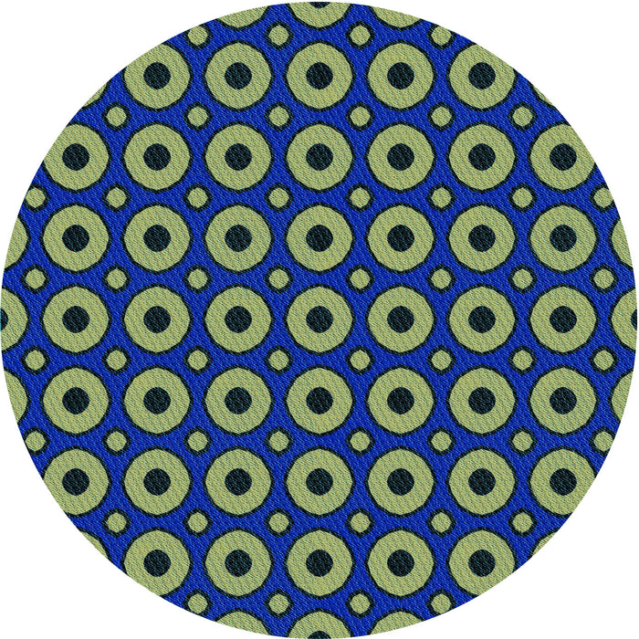 Square Patterned Green Rug, pat2464lblu